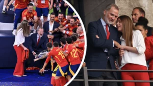 Król Filip VI i Zofia Hiszpańska na finale Euro w Berlinie