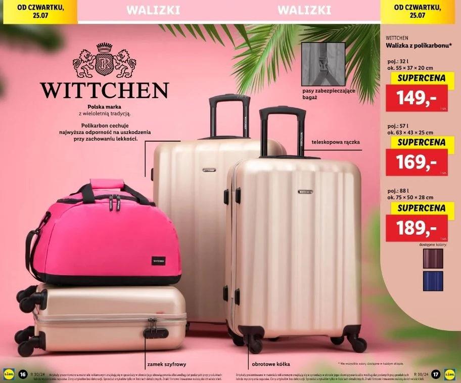 Lidl oferuje walizki Wittchen!