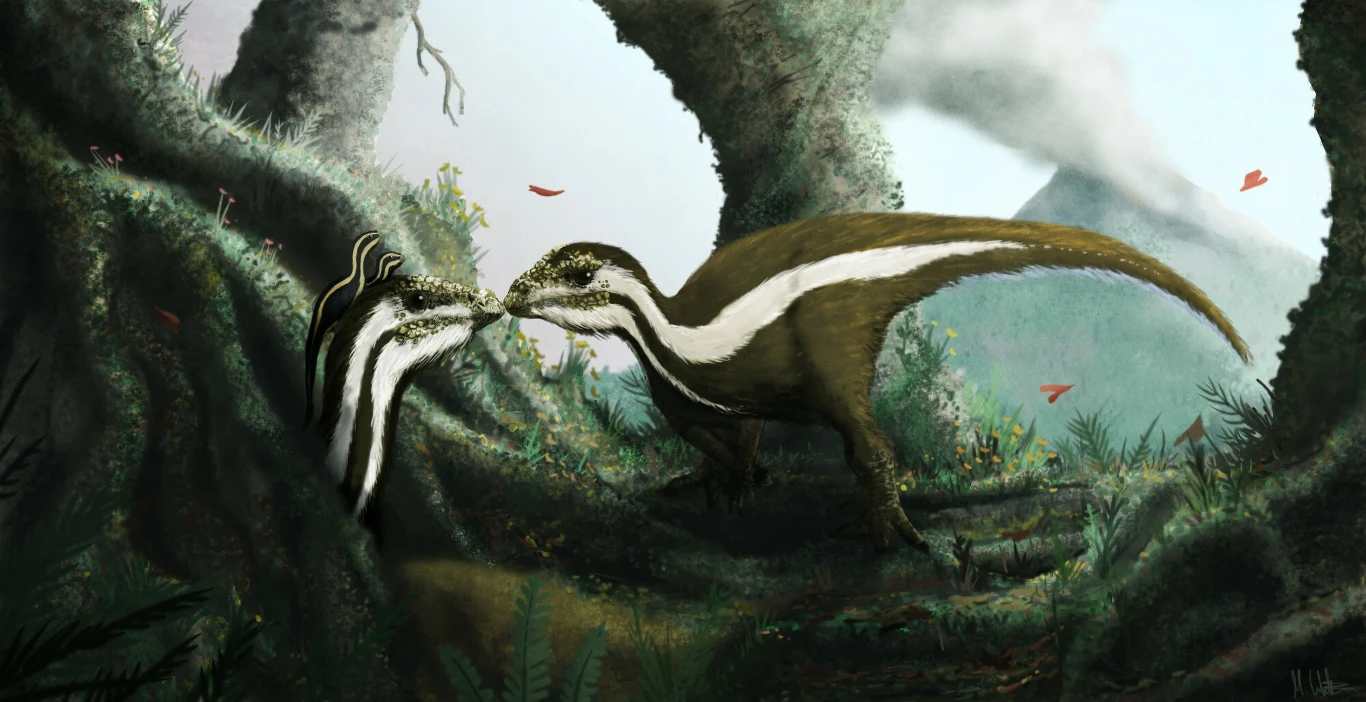 Nieduży Oryctodromeus kryje się w norze