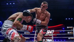 Adam Balski (z lewej) podczas pamiętnej walki z Mateuszem Masternakiem