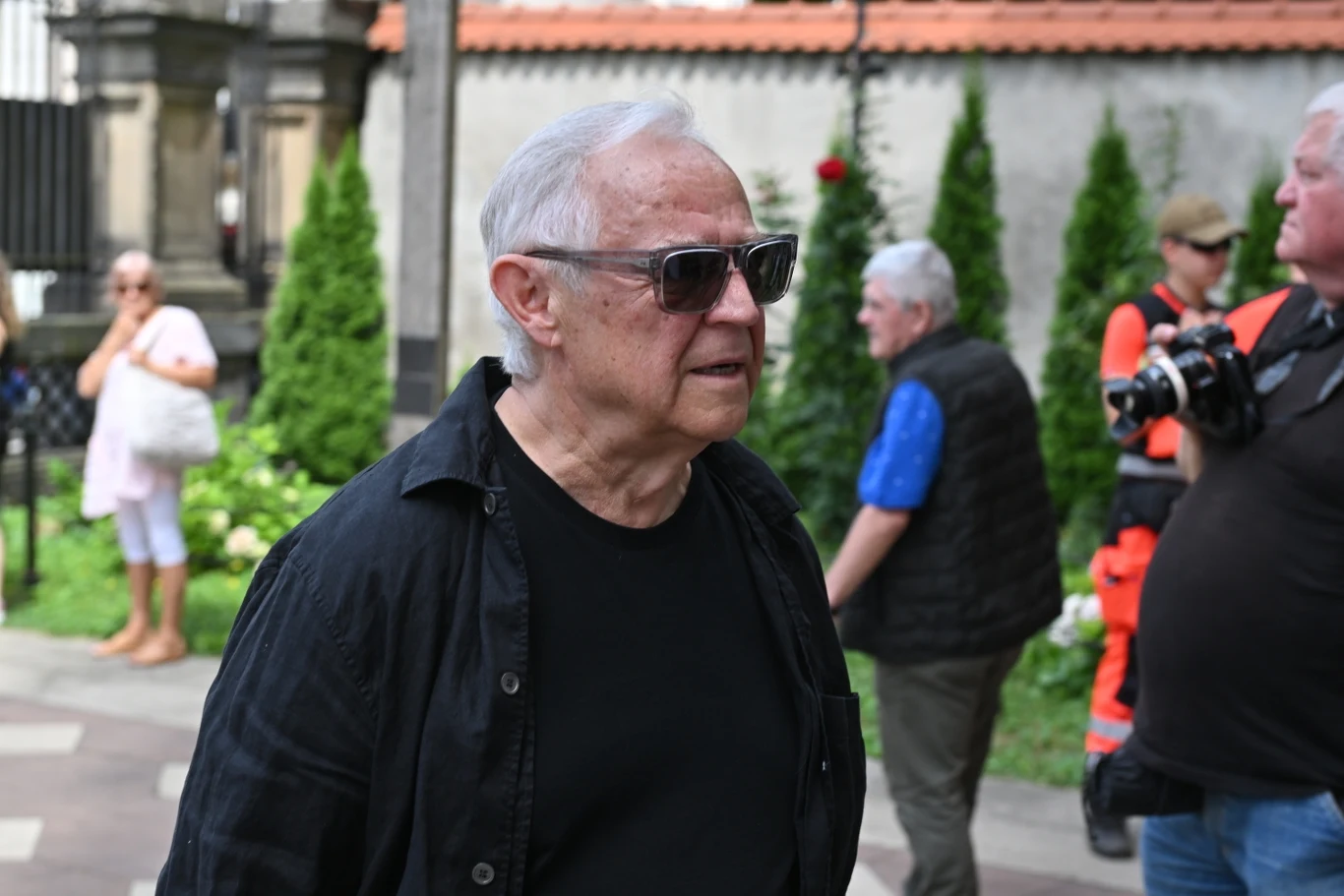 Marek Kondrat na pogrzebie Jerzego Stuhra