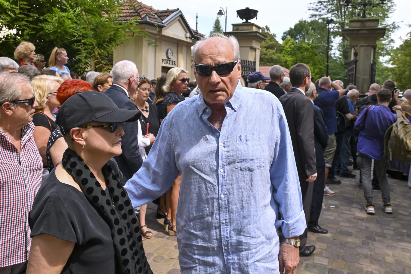 Tadeusz Huk na pogrzebie Jerzego Stuhra