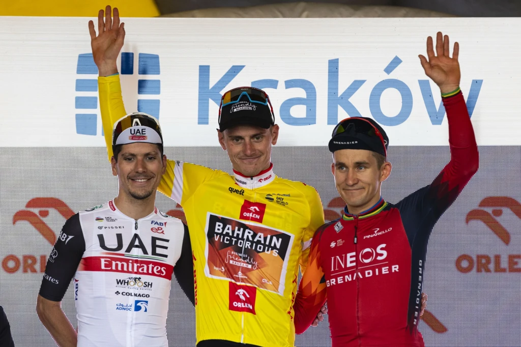 Podium klasyfikacji generalnej Tour de Pologne 2023