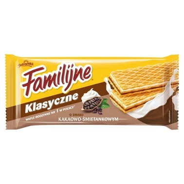 Familijne Klasyczne wafle o smaku kakaowo-śmietankowym 180 g - 0