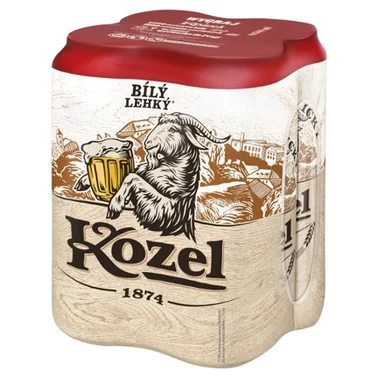 Kozel Bílý Lehký Piwo lekkie 2 l (4 x 0,5 l) - 0