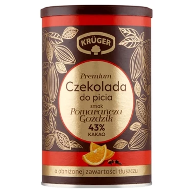 Krüger Premium czekolada do picia smak pomarańcza goździk 220 g - 0