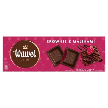 Wawel Czekolada nadziewana brownie z malinami 275 g  - 0