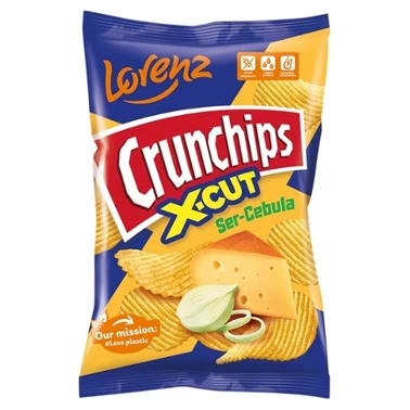 Crunchips X-Cut Chipsy ziemniaczane ser-cebula 140 g - 0