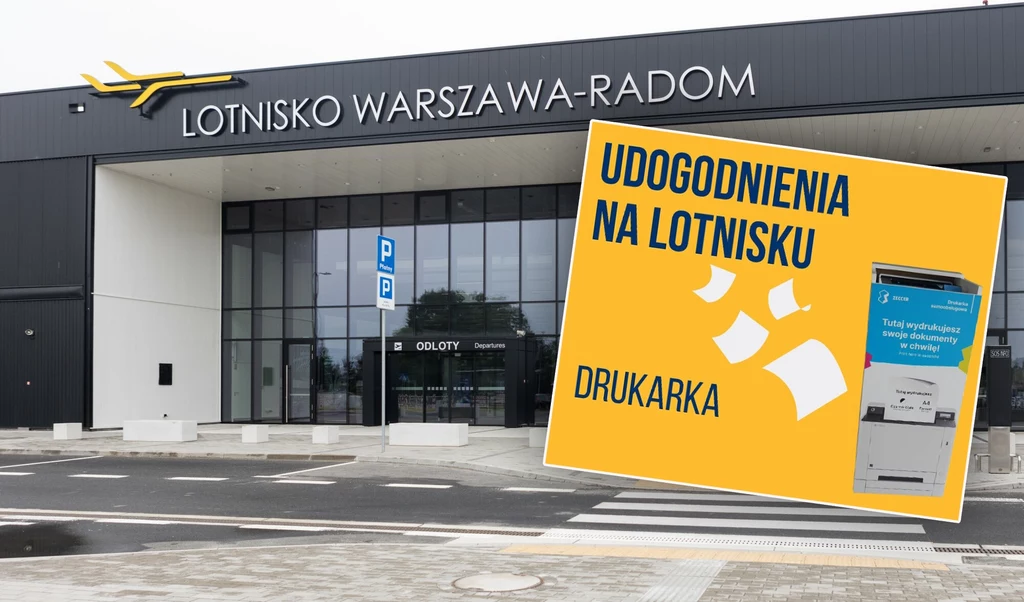 Lotnisko w Radomiu ma drukarkę i nie omieszkało się nią pochwalić.