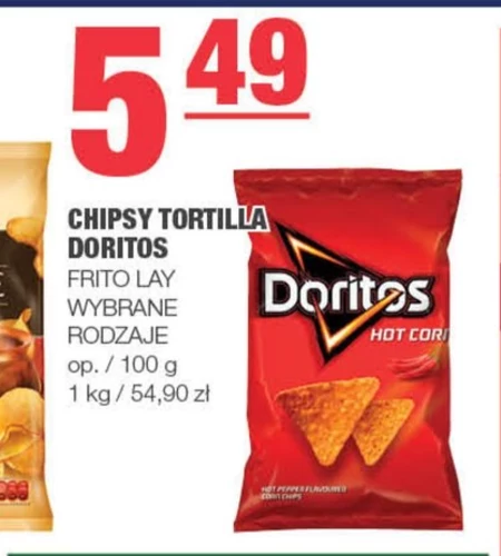 Doritos Hot Corn Chipsy kukurydziane o smaku ostrej papryki 100 g
