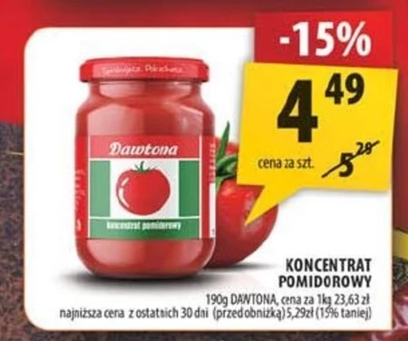 Dawtona Koncentrat pomidorowy 190 g