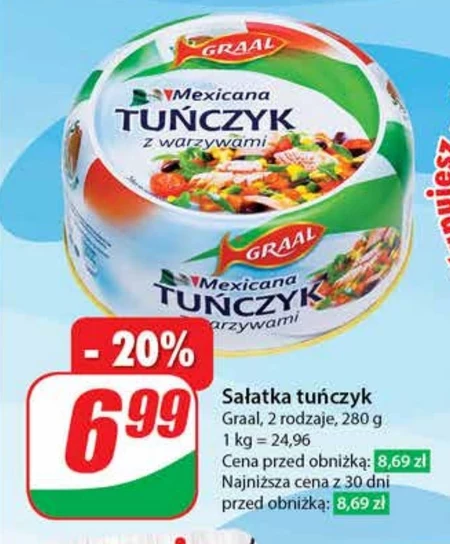 Graal Mexicana Tuńczyk z warzywami 280 g