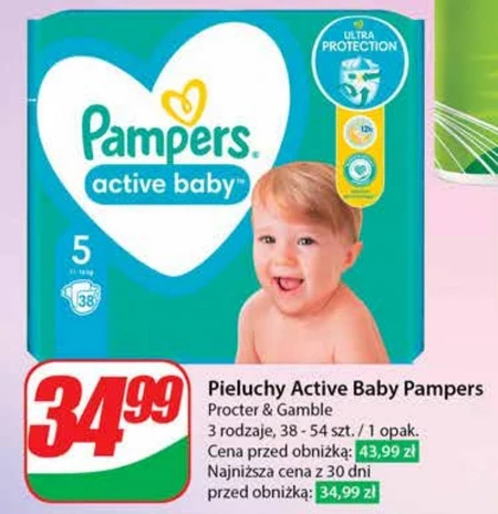 Pampers Active Baby, rozmiar 5, 38 pieluszek, 11kg-16kg