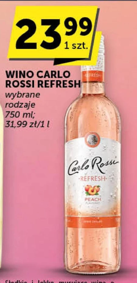 Carlo Rossi Refresh Peach Aromatyzowany napój na bazie wina 750 ml