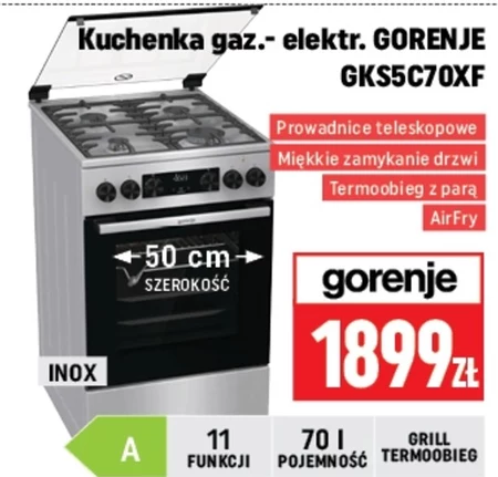 Kuchenka gazowo-elektryczna Gorenje