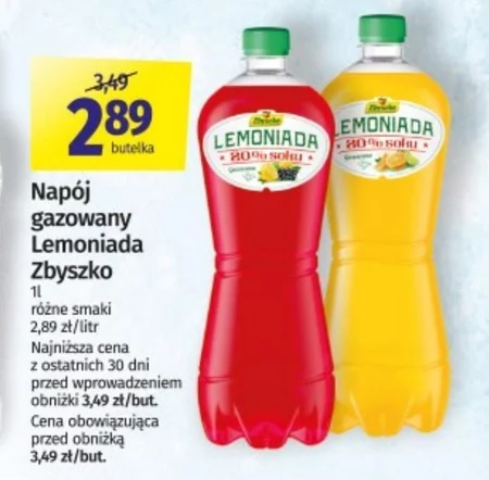 Zbyszko Lemoniada gazowana smak cytrusy 1 l