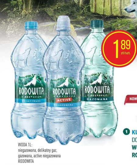 Rodowita z Roztocza Naturalna woda mineralna niegazowana 1 l