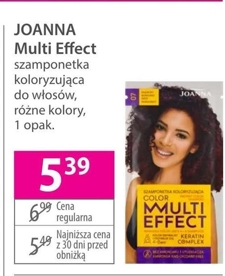 Joanna Multi Effect color Szamponetka koloryzująca czekoladowy brąz 012 35 g