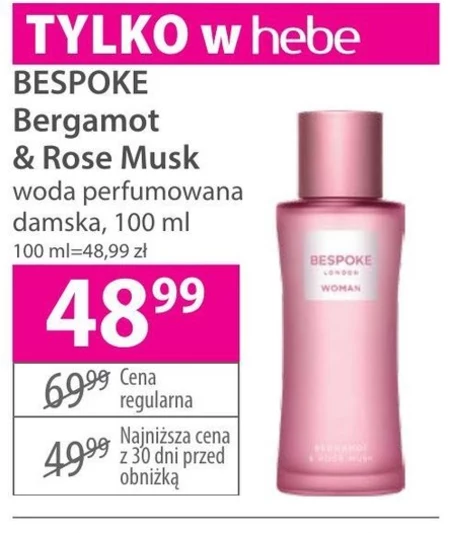 Woda perfumowana damska Bespoke