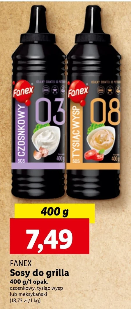 Fanex Sos czosnkowy 400 g