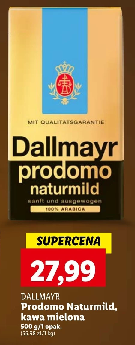 Dallmayr Prodomo Naturmild Kawa mielona 500 g