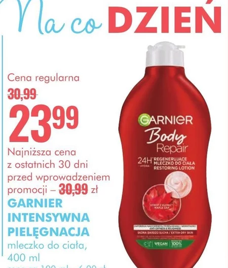 Garnier Body Regenerujące mleczko do ciała intensywna pielęgnacja 400 ml