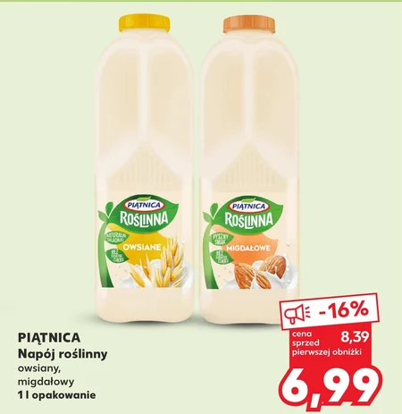 Piątnica Roślinna Napój owsiany 1 l