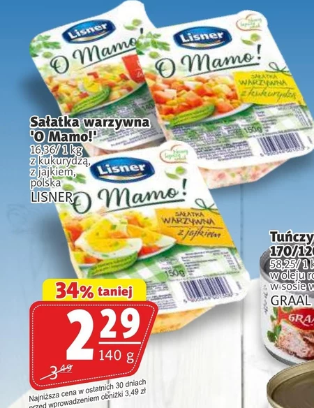 Lisner O Mamo! Sałatka warzywna polska 140 g