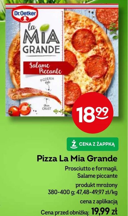 Dr. Oetker La Mia Grande Pizza Salame Piccante 380 g