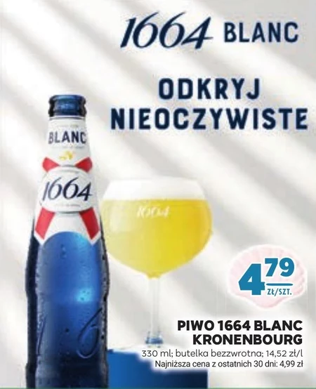 Kronenbourg 1664 Blanc Piwo białe aromatyzowane 330 ml