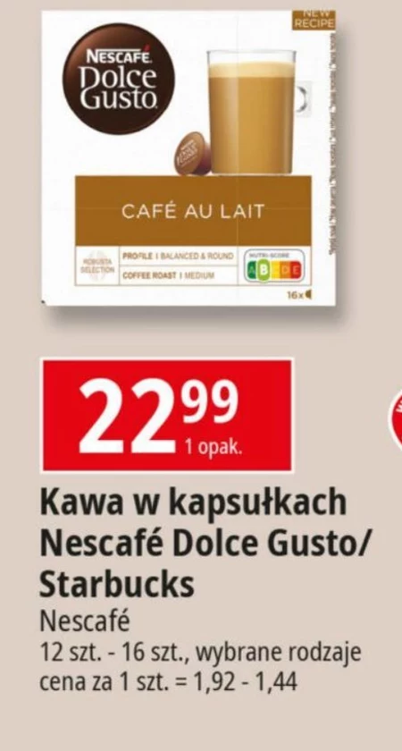 NESCAFÉ Dolce Gusto Café au Lait Kawa w kapsułkach 160 g (16 x 10 g)