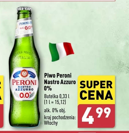 Peroni Nastro Azzurro Piwo bezalkoholowe 330 ml