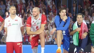 Od lewej Nikola Grbić, Bartosz Kurek, Simone Giannelli i Ferdinando De Giorgi