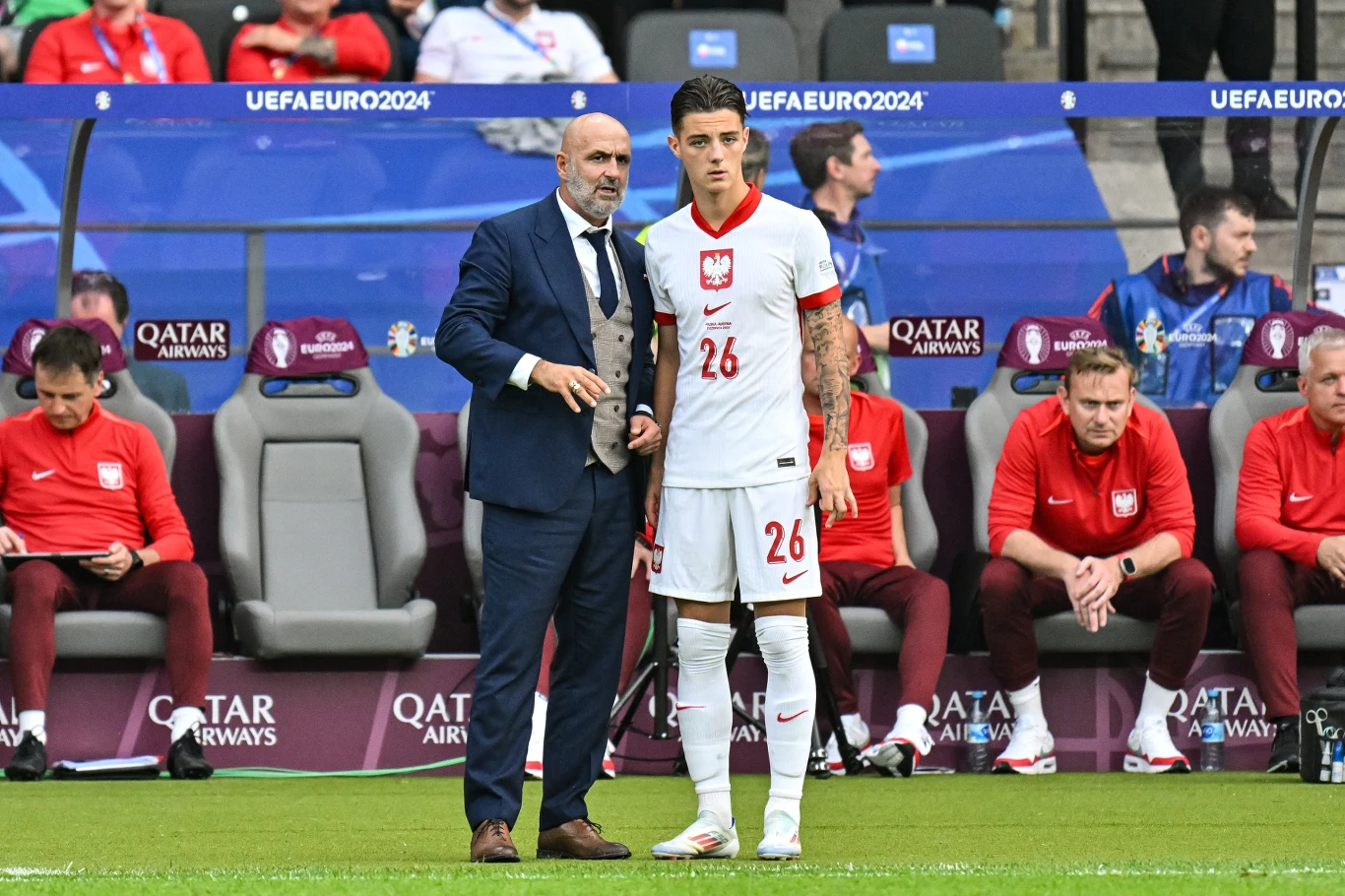 Michał Probierz i Kacper Urbański