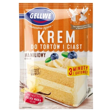 Gellwe Krem do tortów i ciast waniliowy smak 120 g - 0