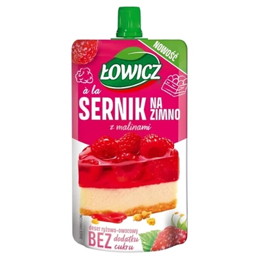 Łowicz Deser ryżowo-owocowy a'la sernik na zimno z malinami 100 g - 0