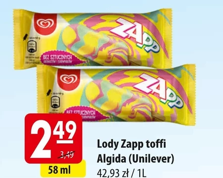 Zapp Lody o smaku toffi 58 ml