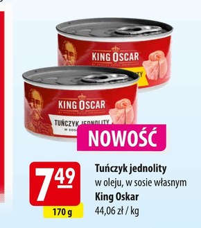 King Oscar Tuńczyk w kawałkach w sosie własnym 170 g niska cena