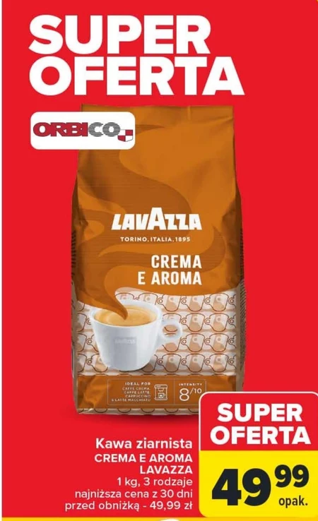 Lavazza Crema E Aroma Espresso Mieszanka palonych ziaren kawy 1000 g