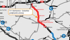 GDDKiA podpisała umowę na zaprojektowanie i budowę prawie 23-kilometrowego odcinka drogi S11 od Siemianic do Gotartowa.