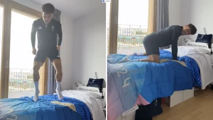 Tom Daley przetestował tekturowe łóżko w swoim pokoju w wiosce olimpijskiej