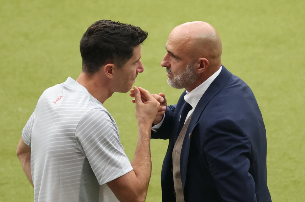 Michał Probierz w rozmowie z Robertem Lewandowskim Michał Probierz w rozmowie z Robertem Lewandowskim