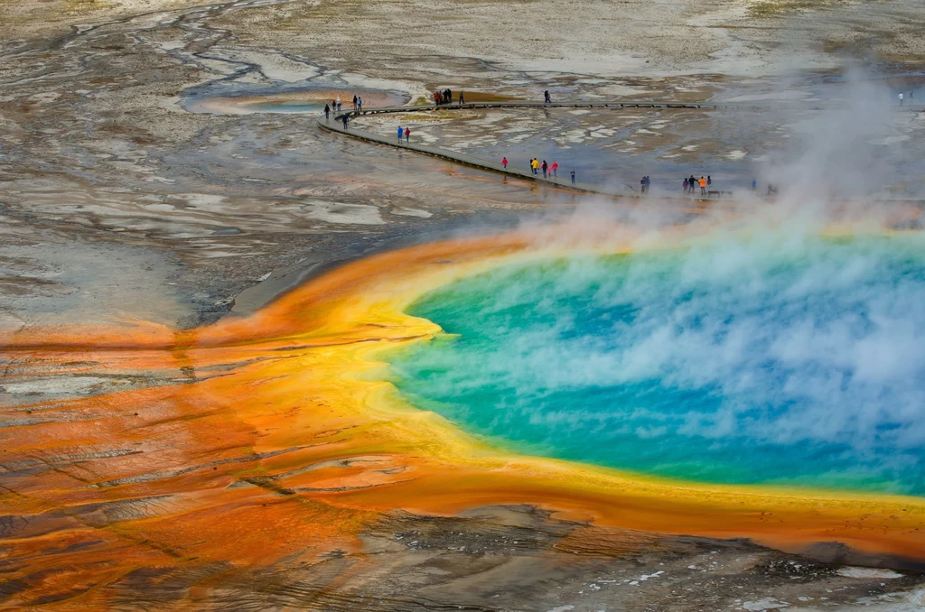 Park Narodowy Yellowstone słynie z gejzerów.