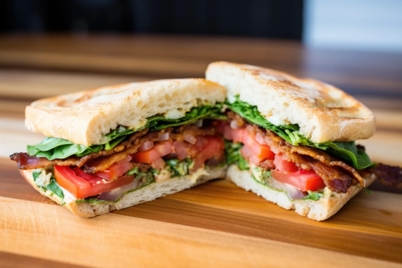 Panino po brzegi wypełnione zdrowymi składnikami Panino po brzegi wypełnione zdrowymi składnikami