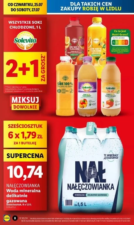 Lidl oferuje soki za 1 grosz!