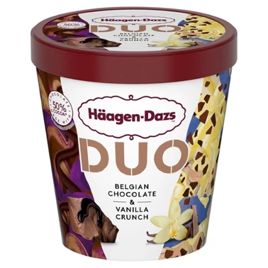 Häagen-Dazs Duo Belgian Chocolate & Vanilla Crunch Lody 420 ml - 0