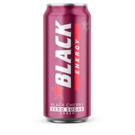 Black Energy Zero Sugar Black Cherry Gazowany napój energetyzujący 500 ml