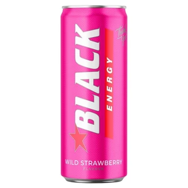 Black Energy Wild Strawberry Gazowany napój energetyzujący 250 ml - 0