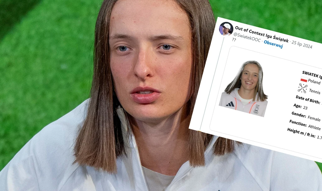 Iga Świątek nie ma szczęścia do zdjęć na igrzyskach /https://x.com/SwiatekOOC/ Iga Świątek nie ma szczęścia do zdjęć na igrzyskach /https://x.com/SwiatekOOC/