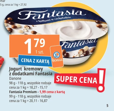 Fantasia Jogurt kremowy z gwiazdkami w czekoladzie 102 g